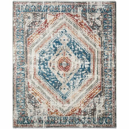 MAYBERRY RUG 2 ft. 1 in. x 7 ft. 5 in. Oxford Ashton Area Rug, Multi Color OX9406 2X8